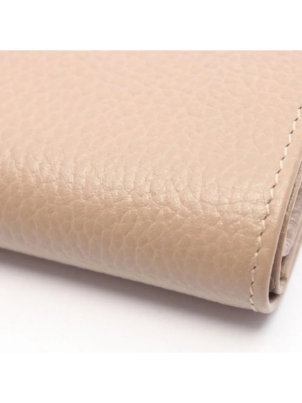 Gucci Bifold Wallet Double G Beige Leather